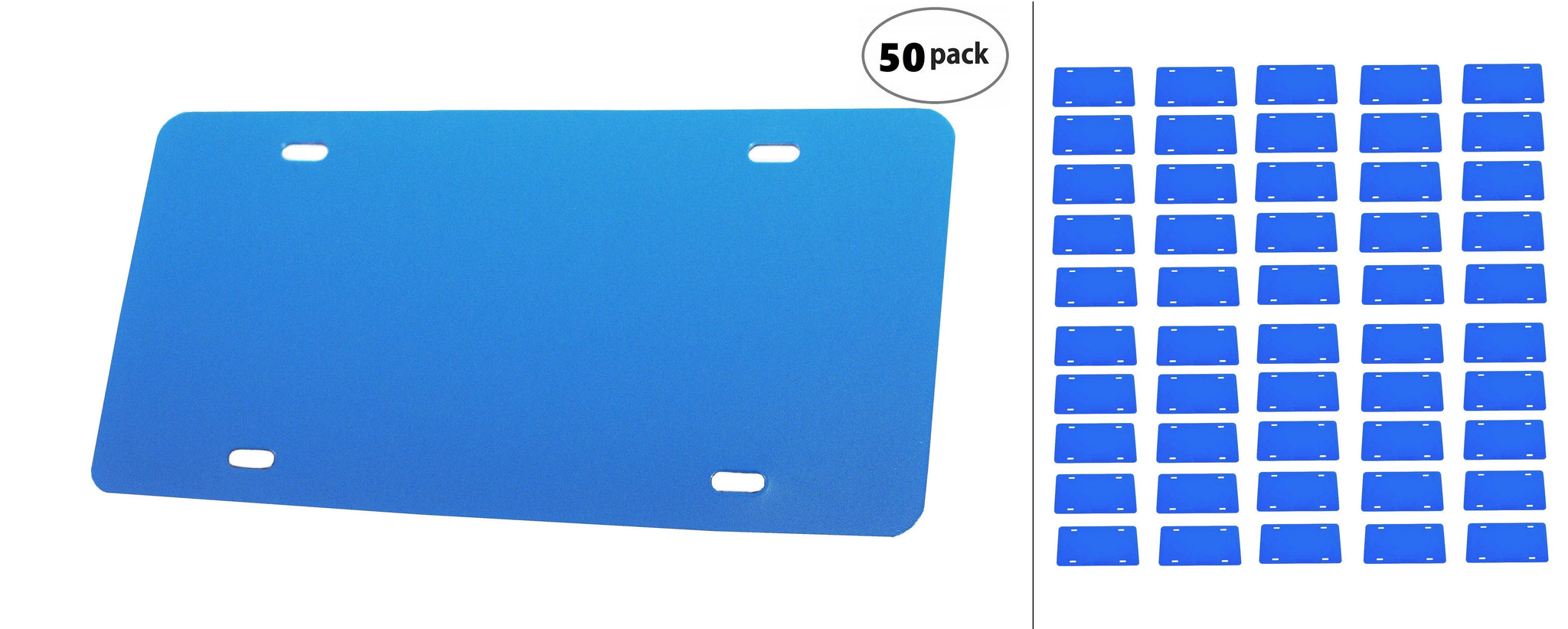 3-Pack Aluminum License Plate Sublimation Blanks. Laserable