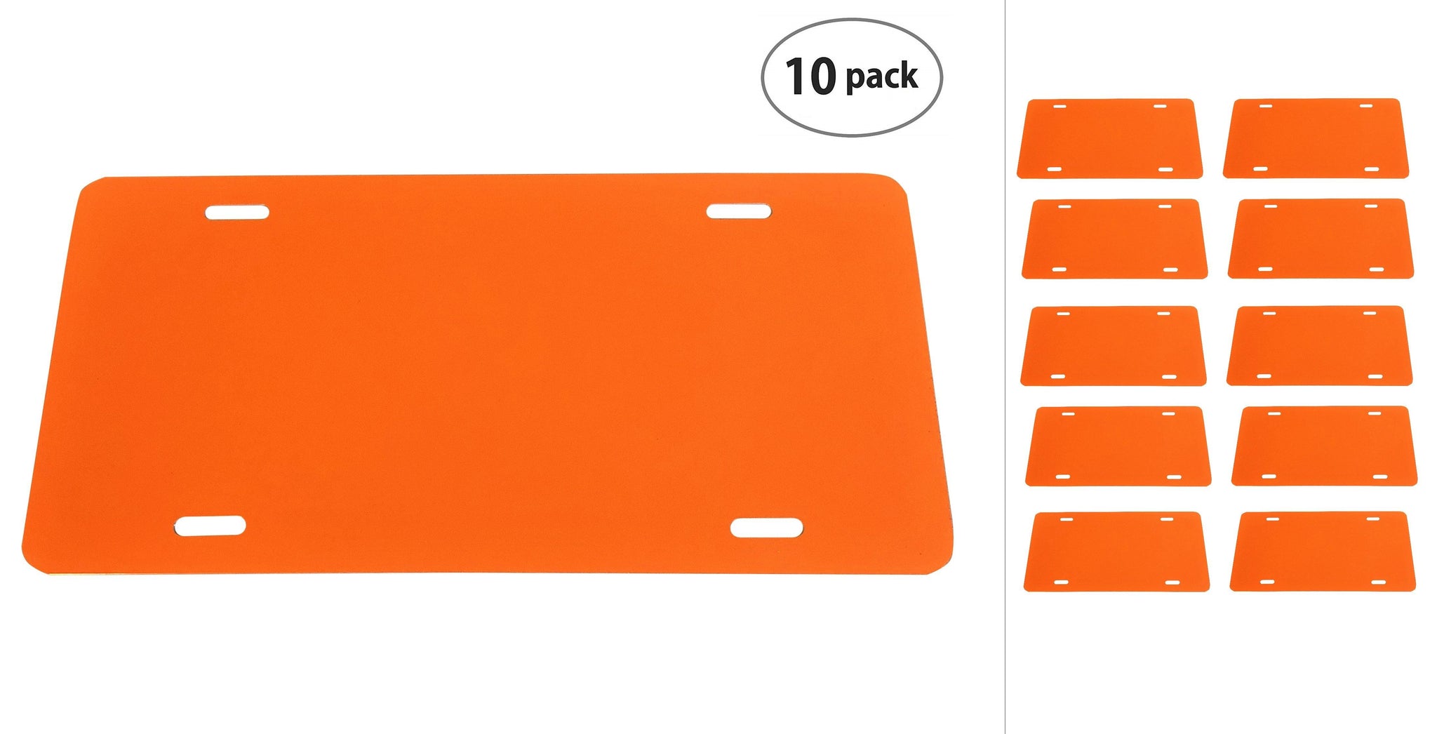 Orange Juice - Anodized Aluminum License Plate Blank Heavy Gauge