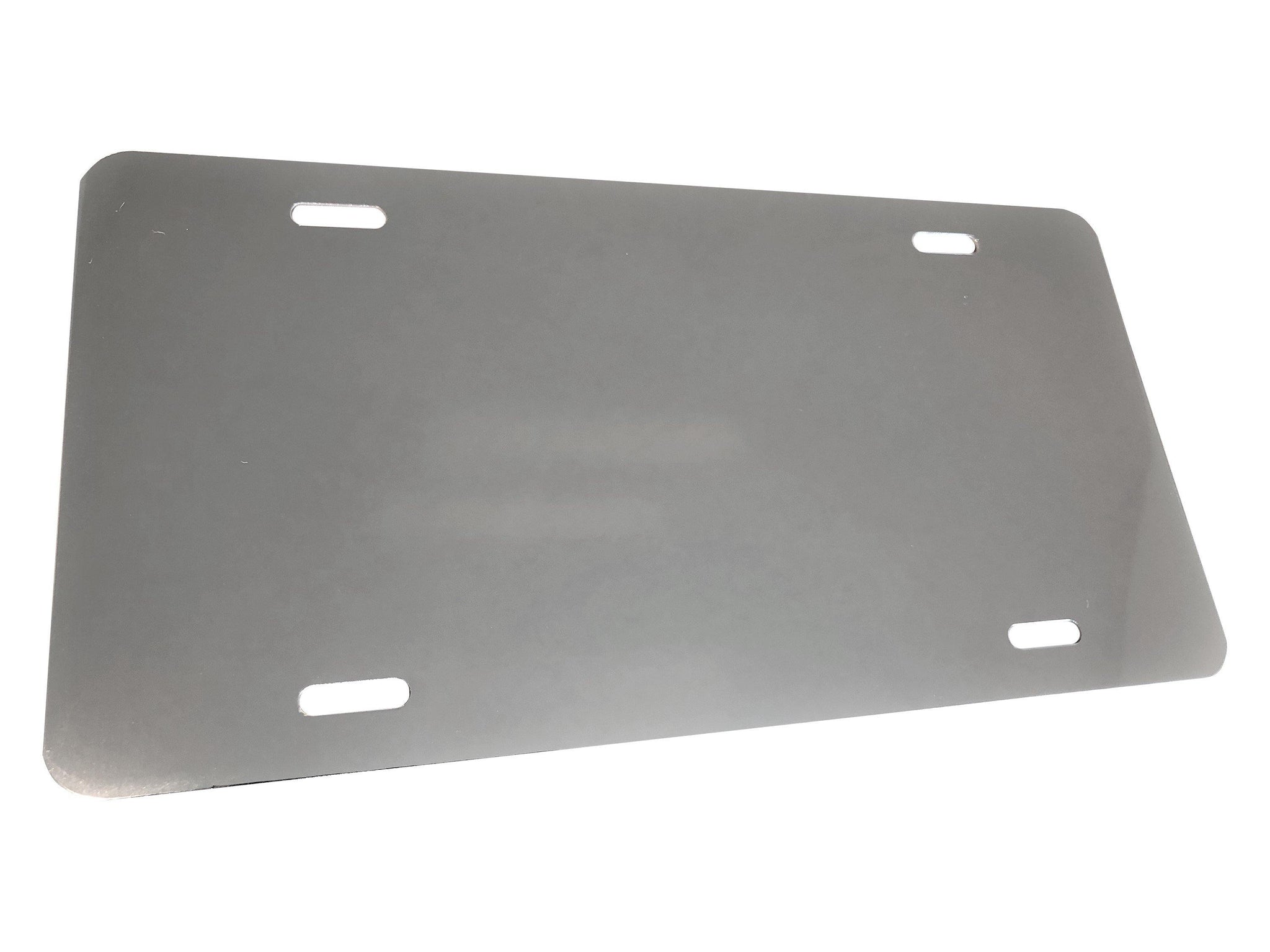 Silver Mirror - Anodized Aluminum License Plate Blank Heavy Gauge .040  (1mm) - 12x6 – PARTSAPIENS