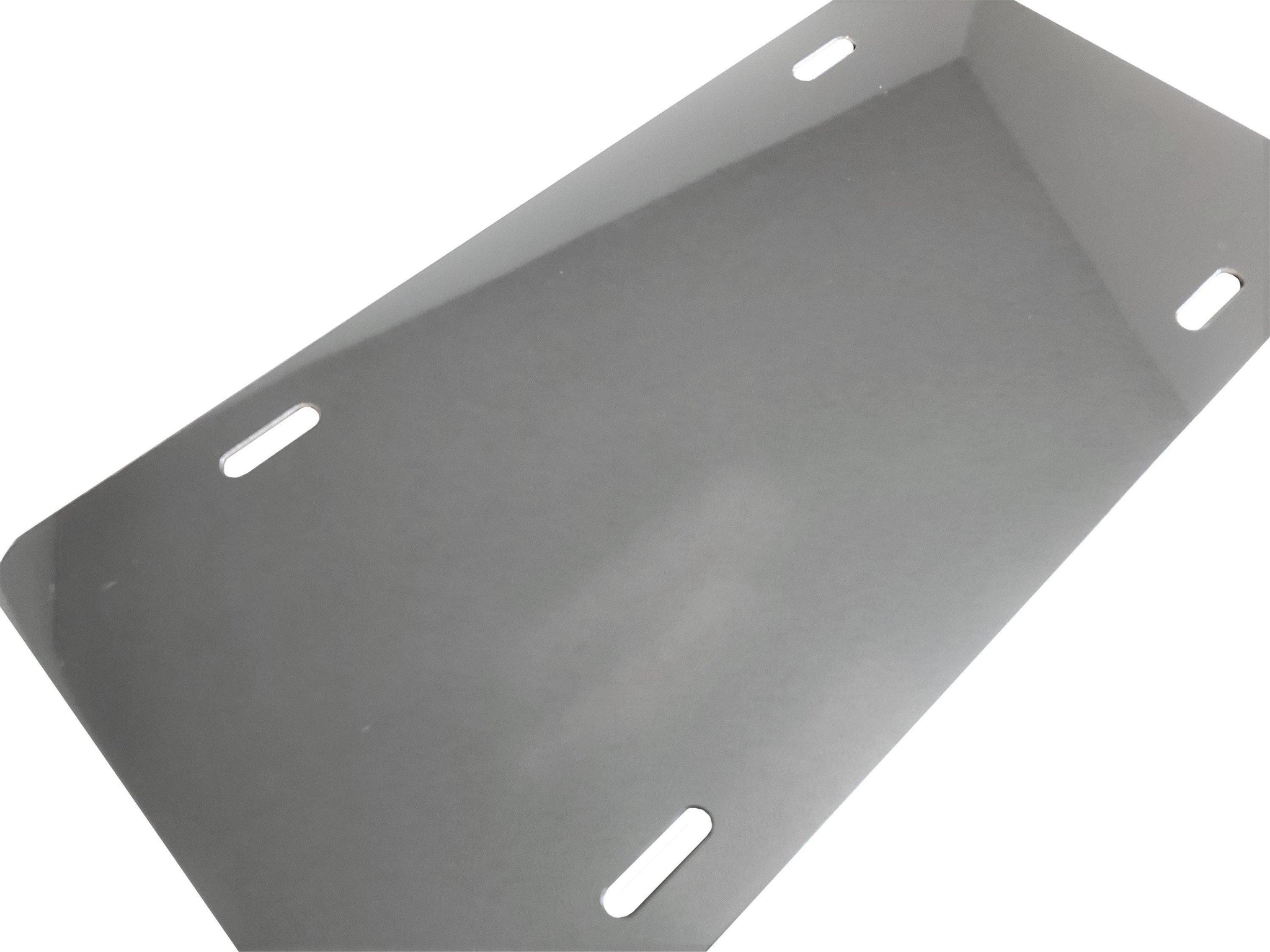 Silver Mirror - Anodized Aluminum License Plate Blank Heavy Gauge .040  (1mm) - 12x6 – PARTSAPIENS