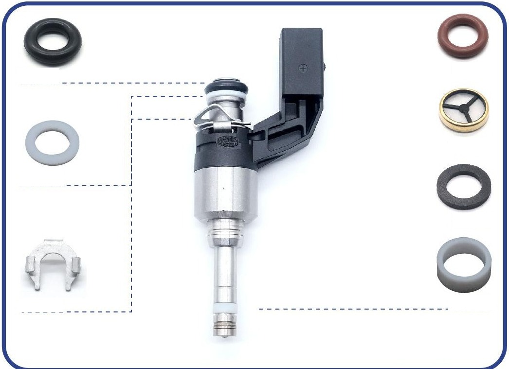 Fuel Injector Repair Kit — 1.4L Turbo — OE 03C906036M — kit contents diagram