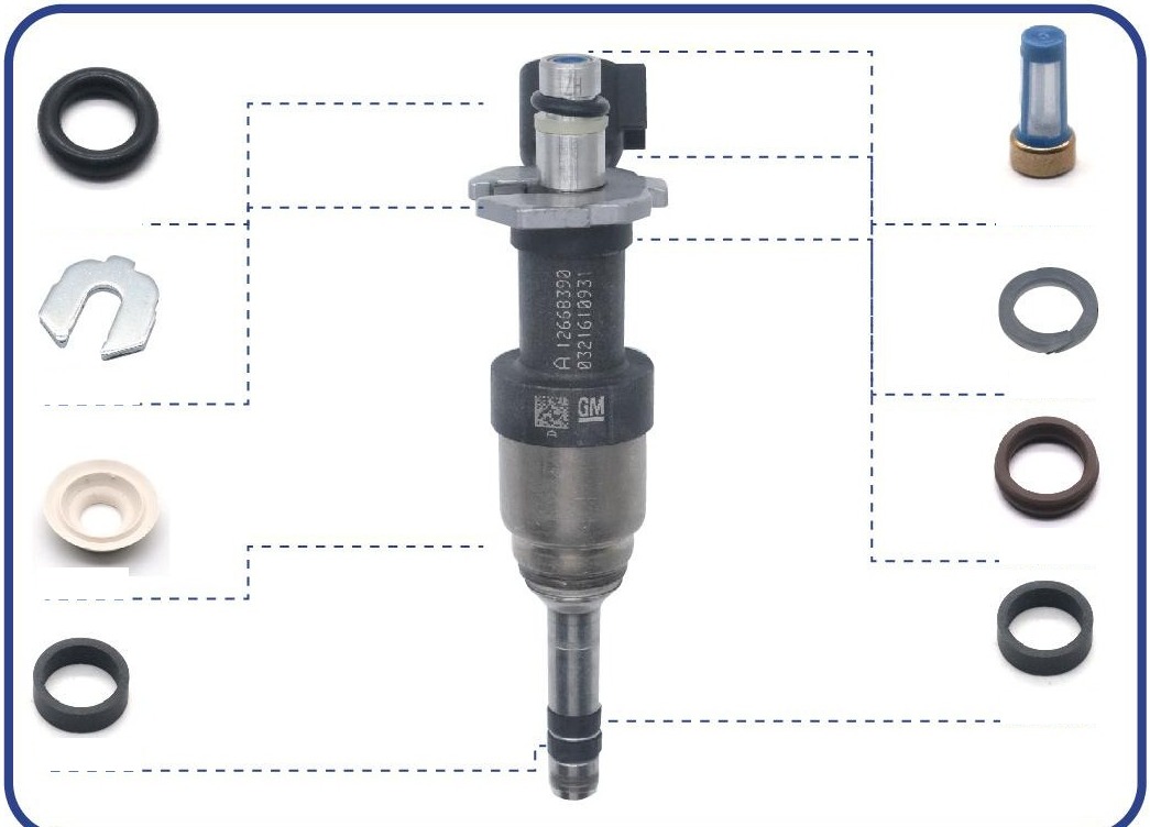 Fuel Injector Repair Kit — 1.5L 2016-2019 — OE 12644430 — kit contents diagram