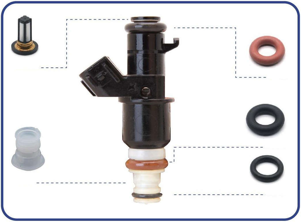 Fuel Injector Repair Kit — 2.0L 2006-2011 — OE 16450-RBB-003 — kit contents diagram