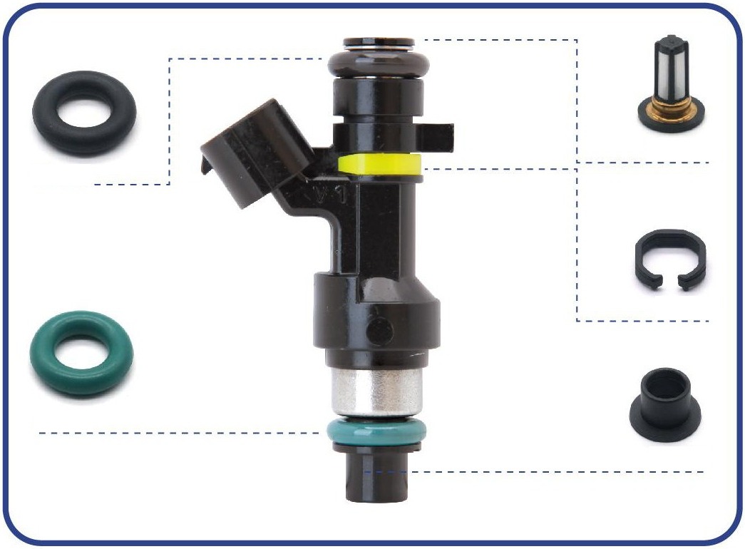 Fuel Injector Repair Kit — 2.0L 2007-2012 — OE 16600-EN200 / FBY2850 — kit contents diagram